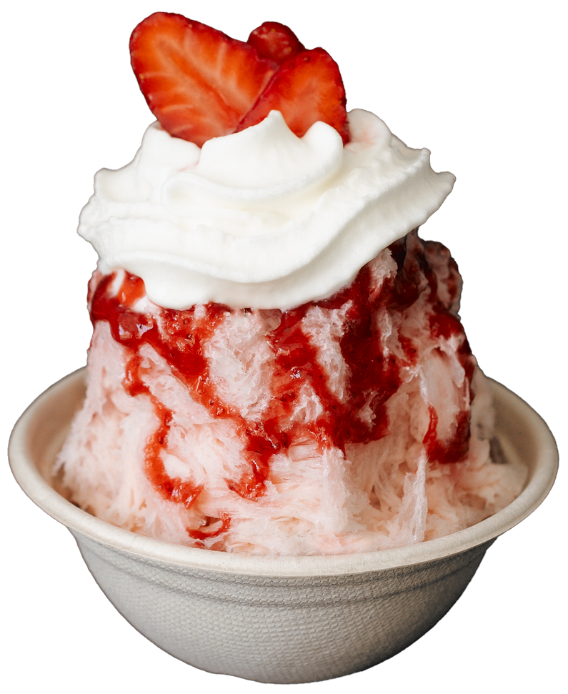 Strawberry cream shave ice