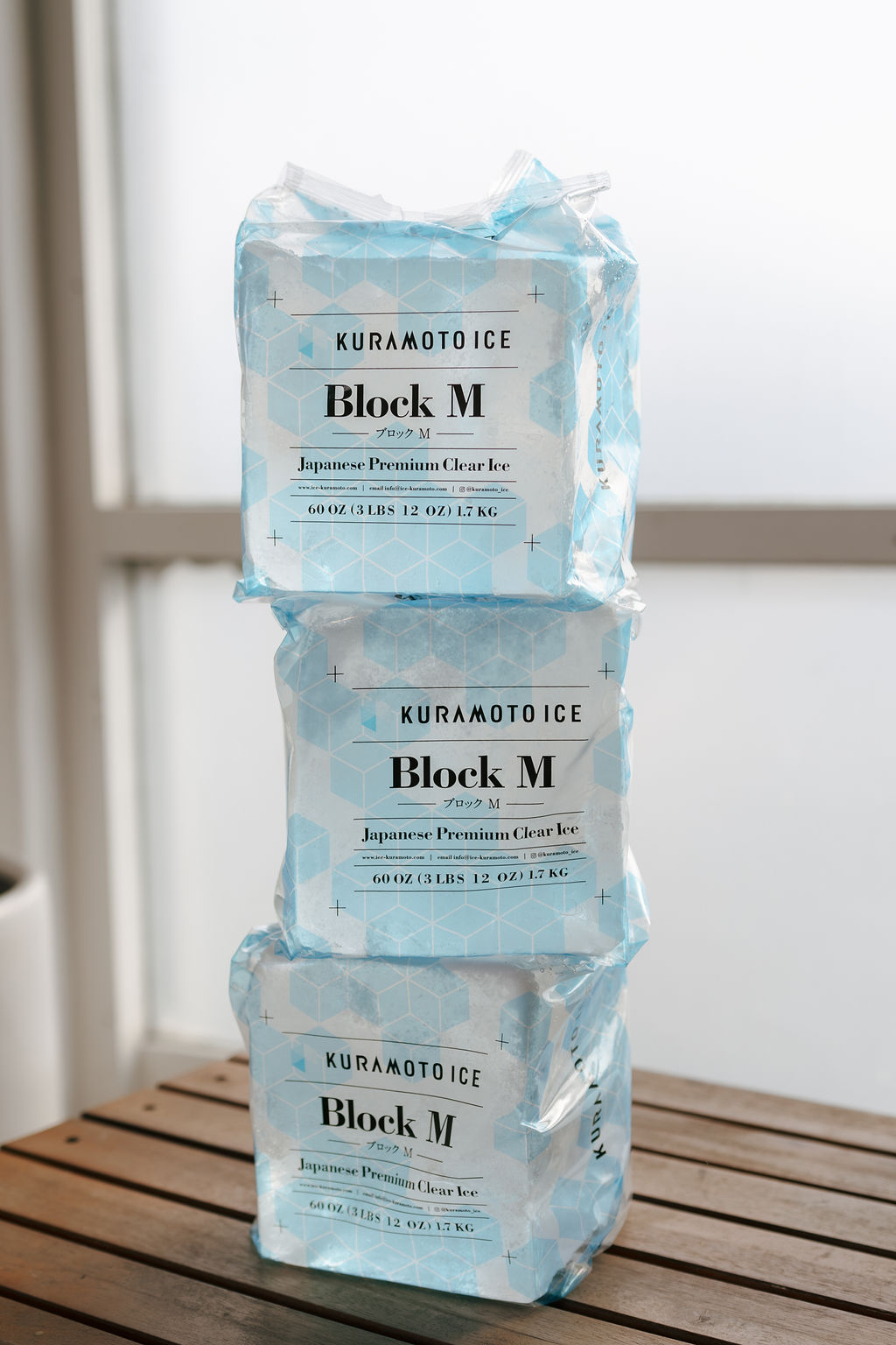 Kuramoto premium clear ice blocks